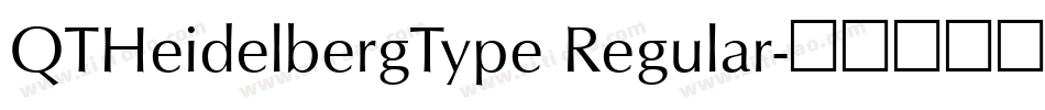 QTHeidelbergType Regular字体转换